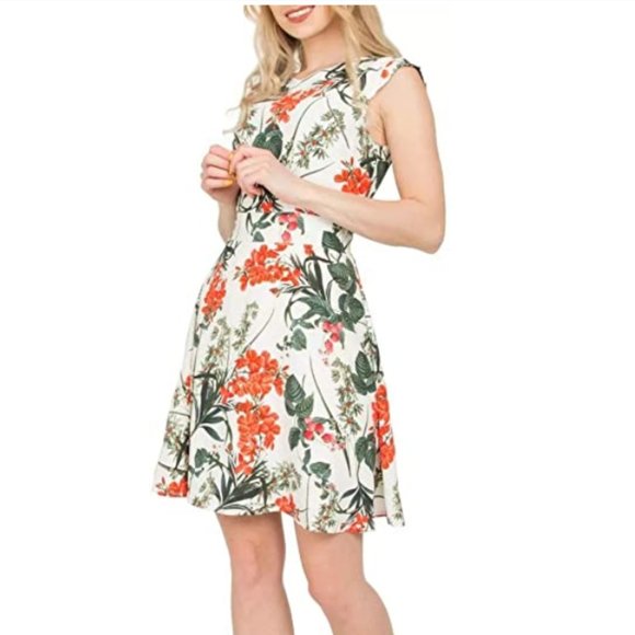 FINAL PRICE  High Neck Floral Fit & Flare Sundress - Picture 3 of 5